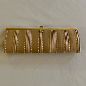 Nite Bags Gold Satin & Beaded Clutch/Shoulder Bag!